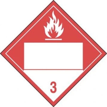 Accuform BLANK DOT PLACARD HAZARD CLASS 3 MPL4DG3BCT10 MPL4DG3BCT10